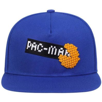 Pac-Man Caps Kappen Mützen Hüte Namco Blaue Snapback Cap mit Pac-Man Logo