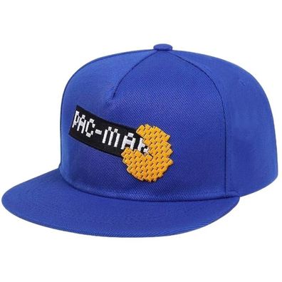 Pac-Man Cap - Namco Blaue Kappen Mützen Hüte Snapback Cap mit Pac-Man Logo
