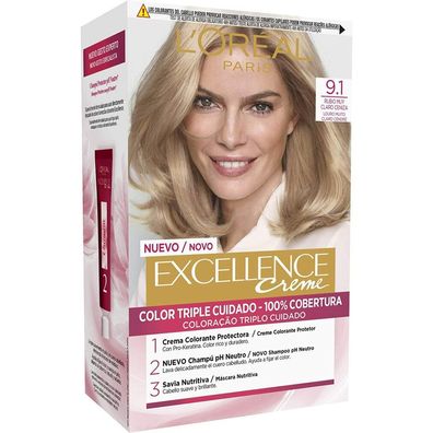 L'Oréal Professionnel Excellence Creme tinte #9,1 rubio claro claro ceniza 192ml