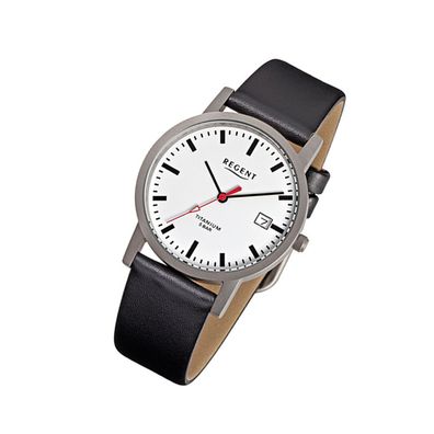 Regent Titan Herren Uhr F-231 Quarzuhr Armband schwarz URF231