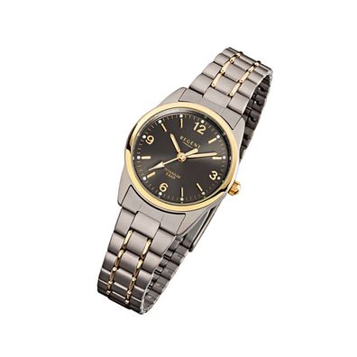 Regent Titan Damen Uhr F-429 Quarzuhr Armband grau silber gold URF429