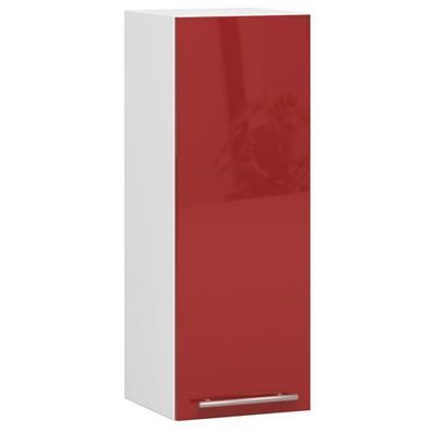 Küchenschrank AKORD OLIWIA W30 Weiß 30 cm Front Rot Glanz B30 x H72 x T30 cm