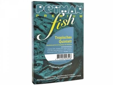 Petman fish Tropisches Quintett Fischfutter tiefgekühlt 100 g (Inhalt Paket: 15 Stück