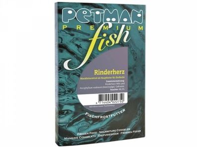 Petman fish Rinderherz Fischfutter tiefgekühlt 100 g (Inhalt Paket: 15 Stück)
