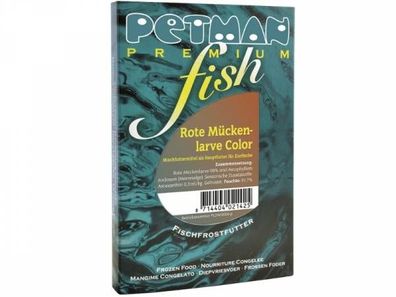 Petman fish Rote Mückenlarve Color Fischfutter tiefgekühlt 100 g (Inhalt Paket: 6 Stü