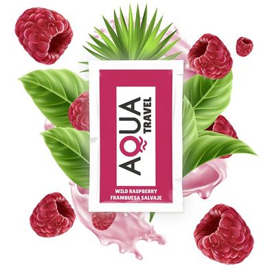 AQUA TRAVEL WILD Raspberry Flavour Waterbased Lubricant - 6ml