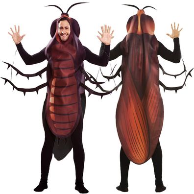 Herren Kakerlaken Kostüm Insekten Cockroach Fasching Karneval Mottoparty Spaß