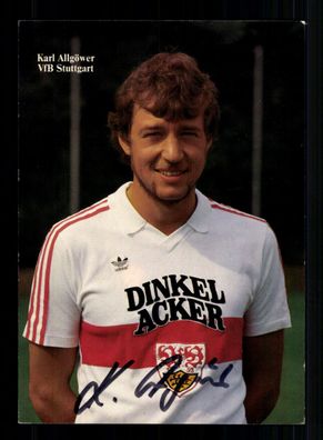 Karl Allgöwer Autogrammkarte VfB Stuttgart 1984-85 Original Signiert