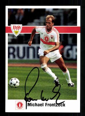 Michael Frontzeck Autogrammkarte VfB Stuttgart 1989-90 Original Signiert