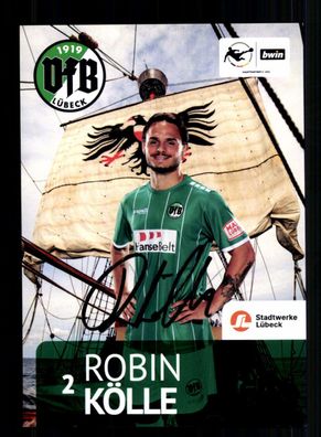 Robin Kölle Autogrammkarte VFB Lübeck 2023-24 Original Signiert