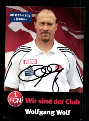 Wolfgang Wolf Autogrammkarte 1 FC Nürnberg 2005-06 Original Signiert