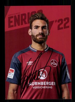 Enrico Valentini Autogrammkarte 1 FC Nürnberg 2017-18 Original Signiert
