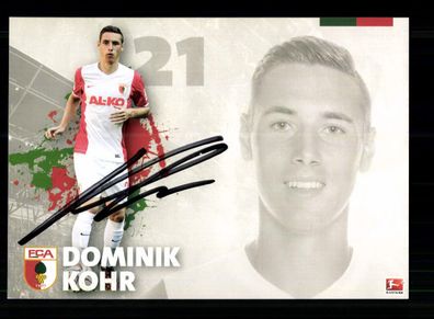 Dominik Kohr Autogrammkarte FC Augsburg 2014-15 Original Signiert