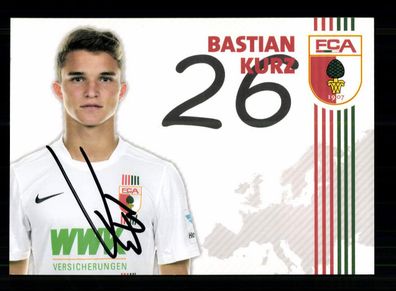 Bastian Kurz Autogrammkarte FC Augsburg 2015-16 Original Signiert