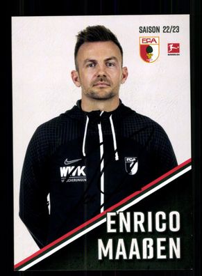 Enrico Maaßen Autogrammkarte FC Augsburg 2022-23 Original Signiert
