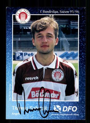 Thomas Sobotzik Autogrammkarte FC St. Pauli 1995-96 Original Signiert
