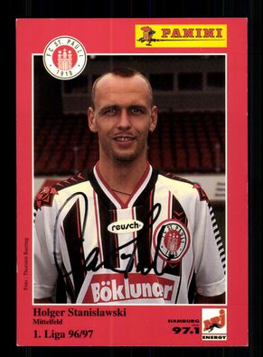 Holger Stanislawski Autogrammkarte FC St. Pauli 1996-97 Original Signiert