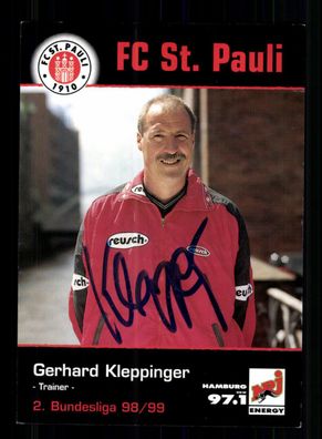 Gerhard Kleppinger Autogrammkarte FC St. Pauli 1998-99 Original Signiert