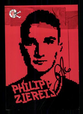 Philipp Ziereis Autogrammkarte FC St. Pauli 2016-17 Original Signiert