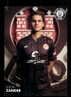 Luca Zander Autogrammkarte FC St. Pauli 2021-22 Original Signiert