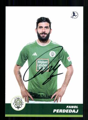 Fanol Perdedaj Autogrammkarte FC Homburg 2023-24 Original Signiert