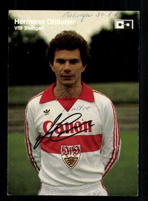 Hermann Ohlicher Autogrammkarte VfB Stuttgart 1980-81 Original Signiert + 2