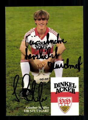 Günther Schäfer Autogrammkarte VfB Stuttgart 1982-83 Original Signiert + 2