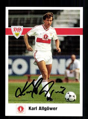 Karl Allgöwer Autogrammkarte VfB Stuttgart 1990-91 Original Signiert