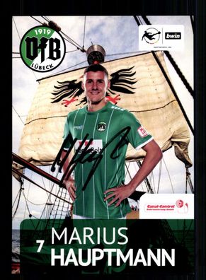Marius Hauptmann Autogrammkarte VFB Lübeck 2023-24 Original Signiert