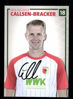 Jan Ingwer Callsen Bracker Autogrammkarte FC Augsburg 2017-18 Original Signiert