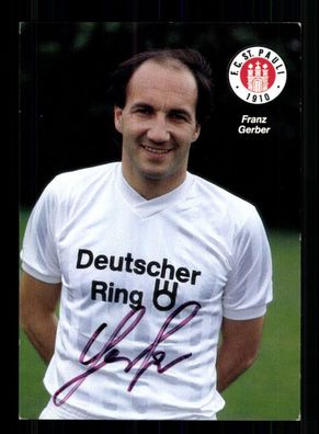 Franz Gerber Autogrammkarte FC St. Pauli 1986-87 Original Signiert