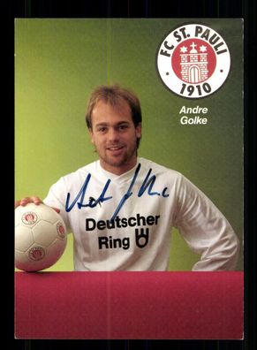 Andre Golke Autogrammkarte FC St. Pauli 1989-90 Original Signiert