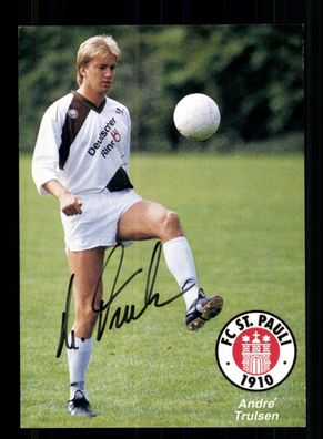 Andre Trulsen Autogrammkarte FC St. Pauli 1990-91 Original Signiert