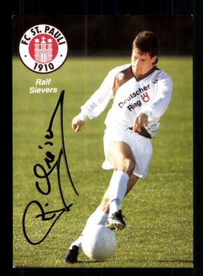 Ralf Sievers Autogrammkarte FC St. Pauli 1990-91 Original Signiert