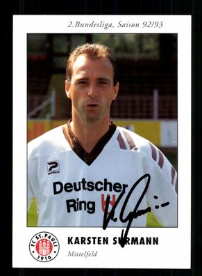 Karsten Surmann Autogrammkarte FC St. Pauli 1992-93 Original Signiert