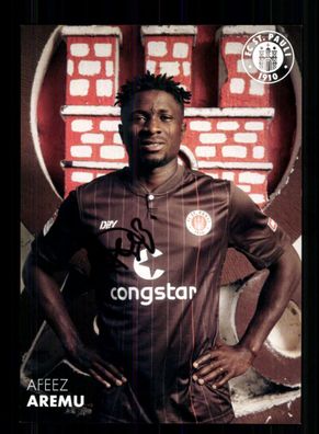 Afeez Aremu Autogrammkarte FC St. Pauli 2021-22 Original Signiert