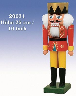 Nußknacker König rot mittel BxTxH= 10x8x25cm NEU Weihnachten Seiffen Nutcracker