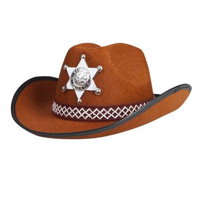 Cowboyhut Sheriff Kinder braun