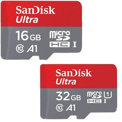 Sandisk Ultra® 16GB Micro SD Speicherkarte SDHC UHS-I Class 10 80MB/ s