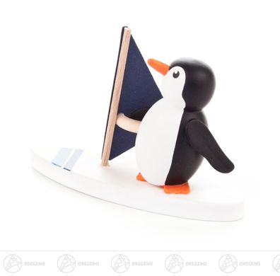 Miniatur Pinguin Surfer BxHxT 7 cmx4,5 cmx2 cm NEU Erzgebirge Weihnachtsfigur