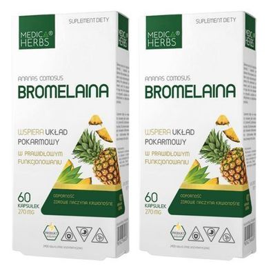 Bromelain Extrakt 2400 GDU/ g Ananas-Extrakt Bessere Verdauung 270mg 120 Kapseln