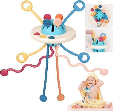 Joozmui Montessori Spielzeug ab 1 Jahre, Beißring Baby Spielzeug Kinder