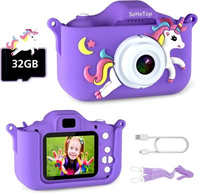 Kinder Kamera, 2.0”Display Digitalkamera Kinder, Geburtstagsgeschenk für Madchen