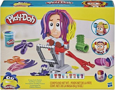Play-Doh Verrückter Freddy Friseur Haarsalon Spielset für Kinder ab 3 Jahren