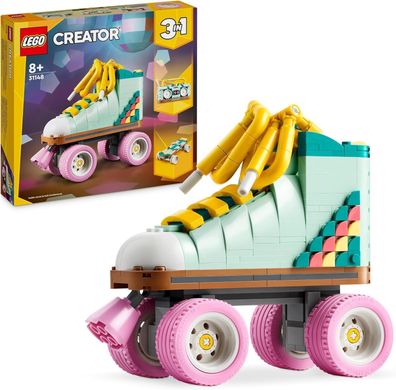 LEGO Creator 3in1 Rollschuh Spielzeug für Mädchen und Jungen mit Mini-Skateboard
