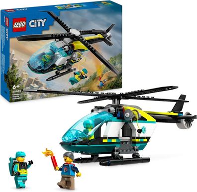 LEGO City Rettungshubschrauber, Hubschrauber-Spielzeug für Kinder, Helikopter