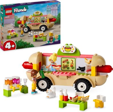 LEGO Friends Hotdog-Truck, Mobiles Restaurant-Spielzeug für Kinder ab 4 Jahre