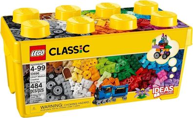 LEGO 10696 Classic Mittelgroße Bausteine-Box, Konstruktionsspielzeug für Mädchen