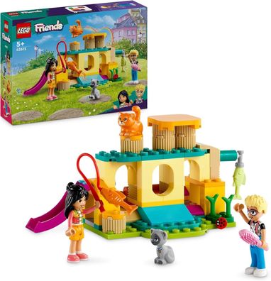 LEGO Friends Abenteuer auf dem Katzenspielplatz, Set mit Spielzeug-Tieren Kinder