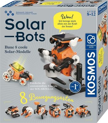 KOSMOS 620677 Solar Bots, Baue 8 Solar-Modelle, Bausatz für Roboter, Kinder